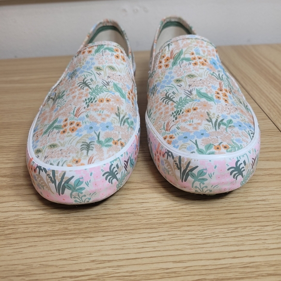 Keds Women's Rifle Paper Co. Double Decker Meadow Cream Sneakers, Pink Multi 8 - Picture 4 of 11